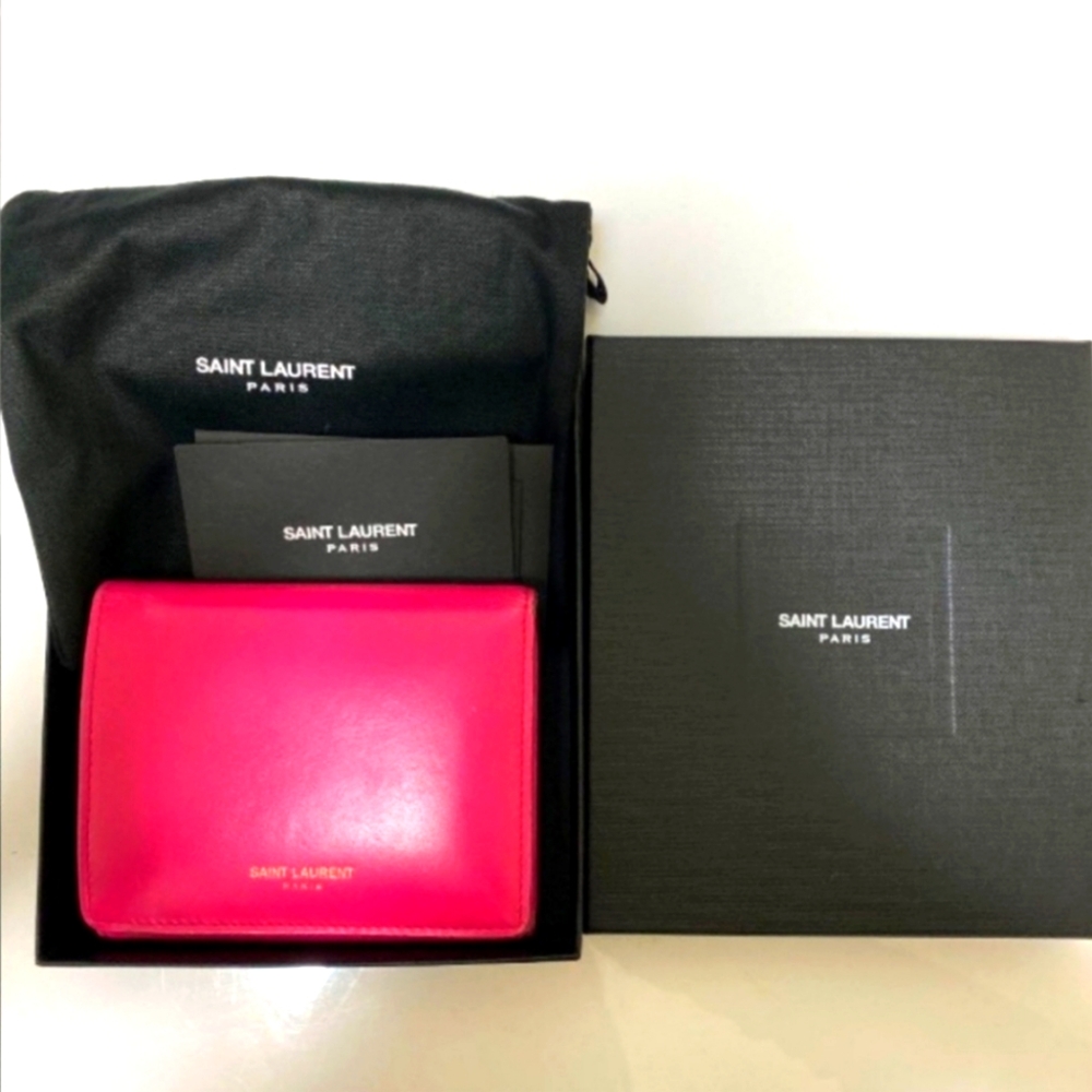 Yves Saint Laurent Pink Trifold Wallet